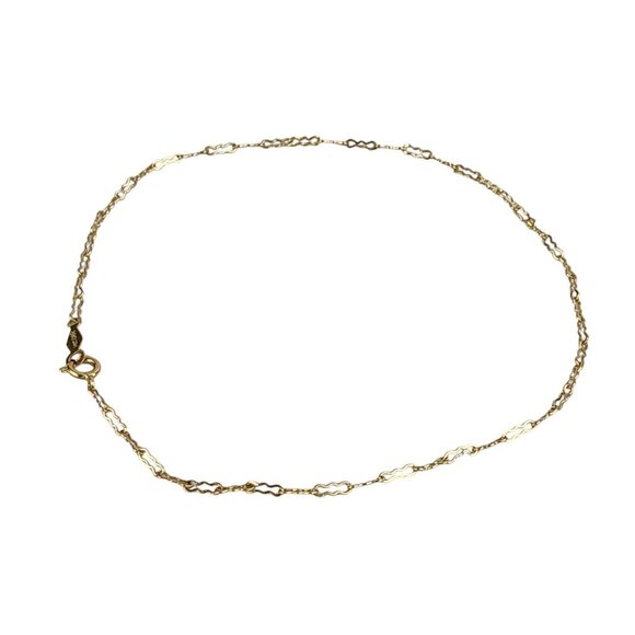 14K Yellow Gold Anklet Ankle Bracelet 9.5